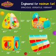 thumbnail image 5 of Kiddzery Kids Tunnel and Ball Pit Play Tents, Polyester 5PC 50 Balls, 5 of 7