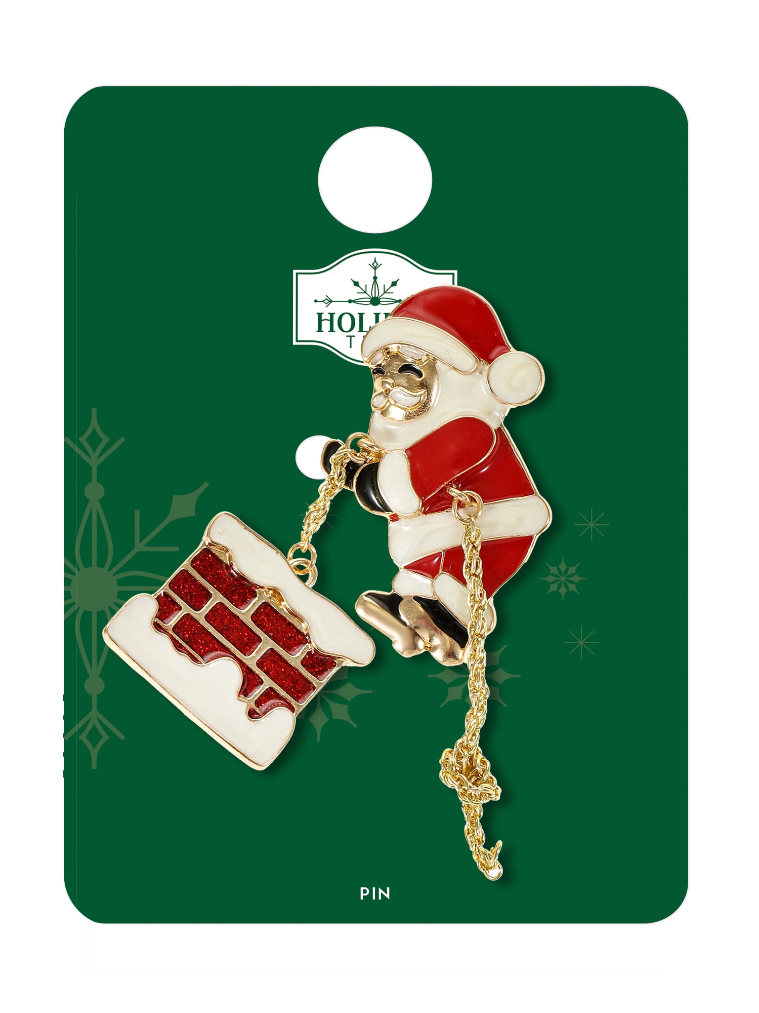 Holiday Time Playful Santa Brooch, 1 Piece