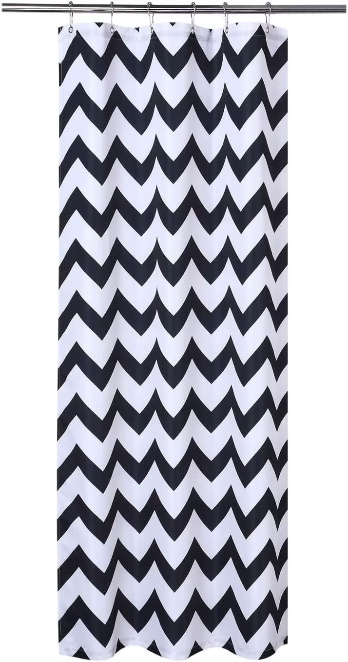 Stall Shower Curtain 35 inch Chevron Striped Geometric Modern Fabric