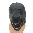 thumbnail image 2 of Disfraz de cosplay de animales con forma de máscara de dinosaurio, cara completa, látex, 2 of 2