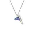thumbnail image 2 of Delight Jewelry Acrylic 3/4" Royal Blue Cheer Megaphone Silvertone Best Friends Forever Bar Charm Necklace, 23", 2 of 4