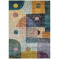thumbnail image 2 of HomeRoots 604408 3 x 5 ft. Green, Purple & Blue Geometric Washable Indoor & Outdoor Rectangle Area Rug, 2 of 5