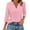 Pink, variant on Cqxid Womens Dress Shirts Long Sleeve Women's Fashion Shirt Collared 3/4 Length Sleeve Solid Color Blouse Summer 2025 V Neck Business Work Tops Summer Casual Tee Tops Casual Tops