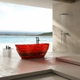 thumbnail image 2 of Vanity Art 69” x 30” Oval Shaped Stone Resin Freestanding Bathtub, Contemporary Design Soaking Tub with Polished Chrome Pop Up Drain, 2 of 4