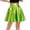 Green, variant on Holographic Pleated Skirts Women Leather Micro Mini Short JK Skirts A-Line Skater Skirt
