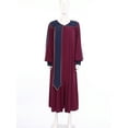 thumbnail image 3 of Haitryli Adults Women Choir Robe Color Block Zipper-up Clergy Confirmation Baptism Robe Church Costume Burgundy XL, 3 of 6