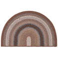 thumbnail image 2 of Safavieh Braided Angel Bordered Machine Washable Reversible Area Rug, Brown/Multi, 2' x 4' Half Moon, 2 of 13