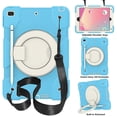 thumbnail image 1 of Funda para iPad Air de 10,2 pulgadas (2019/2020) con correa para el hombro, soporte de anilla grande, portalápices, protección contra caídas, duradera., 1 of 5