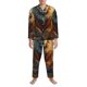 thumbnail image 3 of Balery Prairie Meditating Lion Pijama para Hombre de Dos Piezas con Manga Larga, Conjunto de Dormir y Descanso Suave con Bolsillos-XX-Large, 3 of 7