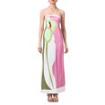 thumbnail image 1 of Gupgi Robe Tube Ample pour Femmes Épaules Dénudées Robe Contrastée Robe Longue d'Été Sans Bretelles, 1 of 9