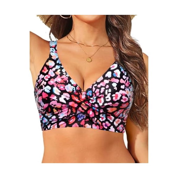 Women Bikini Top Only - Push Up Large Bust Swimsuit Top 2025 Twist Front Bathing Suit