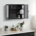 thumbnail image 6 of 2025 New Hanging Wall Mounted Storage Cabinet, with 2 Doors Detachable Shelves Storage Organizer, for Office, Dining Room, Living Room, Kitchen Bathroom, 6 of 7