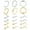 Style I, variant on 22G 20PCS Nose Rings Hoop Studs Cartilage Earrings Double Nose Hoop Rings