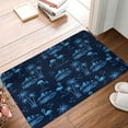 thumbnail image 4 of Picia BLUE Flamingo Birds Pattern Flannel Doormat – 16x24 Inch Non-Slip Indoor Mat, Absorbent & Quick-Dry Rug for Entryway, Bathroom, Kitchen, and Bedroom, Machine Washable, 4 of 7