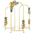 thumbnail image 3 of Arch Backdrop Stand, Metal Arch Stand Wedding Arch Backdrop Stand, Gold Wedding Arch Frame 6FT Balloon Arch Stand for Birthday, Party, Weeding, Baby Shower, Graduation, Ceremony, 3 of 6