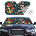 thumbnail image 2 of Uemuo Berries and Flowers Pattern Accordion Car Windshield Sun Shade, Foldable Reflective Sun Visor for Car, Reflector Windshield Sunshade-Medium, 2 of 7