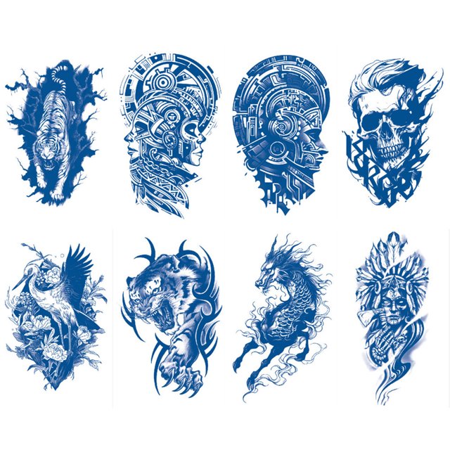 Pegatinas Tatuaje Corporal Tatuajes Temporales 8 Uds. Patrón Brazo para Y Niñas