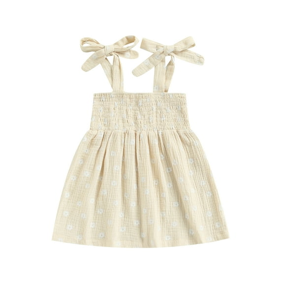 Bagilaanoe Toddler Baby Girl Summer Dress Floral Print Sleeveless A-line Dresses 6M 12M 2T 3T 4T 5T Kids Casual Dress