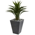 thumbnail image 2 of Nearly Natural Agave Artificial Plant in Slate Finished Planter, 2 of 2
