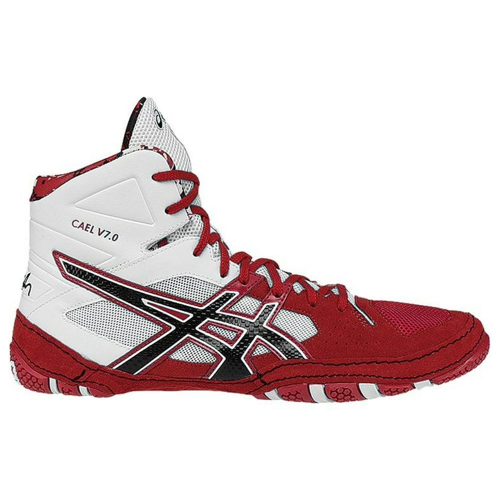 ASICS ASICS Men�s Cael V7.0 Wrestling Shoes (Red/Black ASICS ASICS Men�s Cael V7.0 Wrestling Shoes (Red/Black