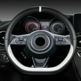 thumbnail image 3 of Microfiber Leather D Shape 38cm Car Steering Wheel Cover Universal Fit Anti-Slip Breathable for All Seasons Interior Upgrade, 3 of 7