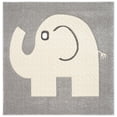 thumbnail image 2 of SAFAVIEH Carousel Kids Fallon Elephant Area Rug, Gray/Ivory, 5'3" x 5'3" Square, 2 of 10
