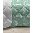 thumbnail image 3 of Ice Skates Down Alternative Comforter, Colorful Merry Christmas Theme with Human and Snowflakes Pattern, Microfiber Quilt for All Season, 5 Sizes, Pale Seafoam Multicolor, by Ambesonne, 3 of 3