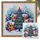 thumbnail image 1 of Hilo Algodón Ecológico Bordado Punto Cruz Impreso 11CT Navidad Cabaña 60x60cm, 1 of 9