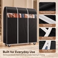 thumbnail image 6 of HOKEEPER Heavy Duty Clothing Rack with Oxford Fabric Cover 450 lbs Capacity Adjustable Garment Rack, Rolling Metal Clothes Rack with Wheels, Commercial Grade No-Gap Zippered Dust Cover, Silver, 6 of 9