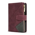 thumbnail image 3 of Compatible for Google Pixel Fold Zipper Wallet Case with [Credit Card Slots] [Zipper Pocket] Kickstand, Premium PU Leather Flip Cover with [Magnetic Clasp] Shockproof Case, Winered, 3 of 9