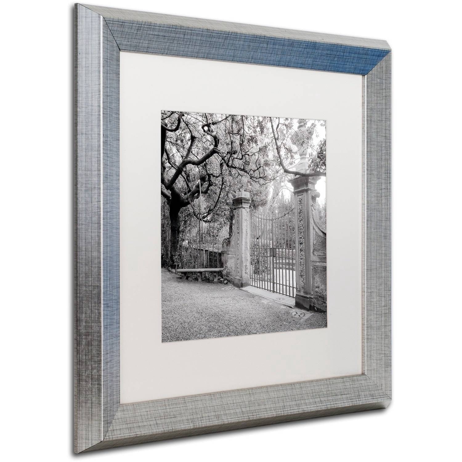 Trademark Fine Art "Firenze I" Canvas Art by Alan Blaustein, White Matte, Silver Frame