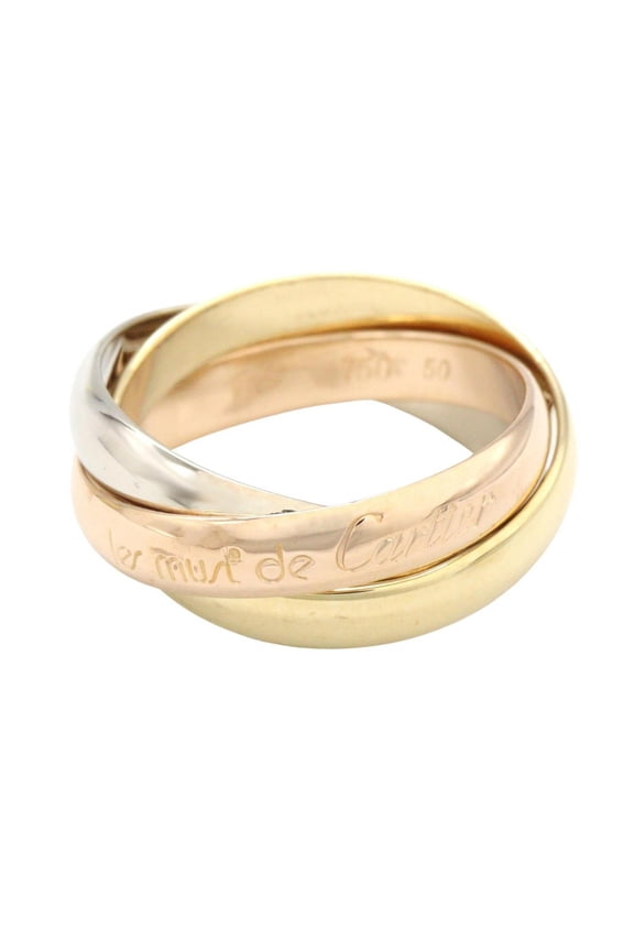 Pre-Owned Cartier Trinity Ring - Ring/Finger Jewelry 18K (Yellow Gold), 18KWG (White 18KPG...