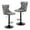 Gray+Black, variant on IVV Modern Swivel Bar Stools Set of 2, Height Adjustable Velvet Upholstered Counter Height Bar Chairs with Tufted Back and Chrome Base for Kitchen Island, Khaki
