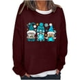 thumbnail image 2 of Aloohaidyvio Christmas Tops,Women Christmas Sweatshirt Round-Neck Long Sleeve Loosen Single Tops Pullover Blouse, 2 of 5