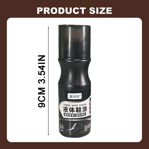 A Bottle of Shoe Polish 100Ml Liquid Shoe Polish Instant Shoe With Sponge Leather Shoe Polish for Dress Shoes Boots Shoes Jackets