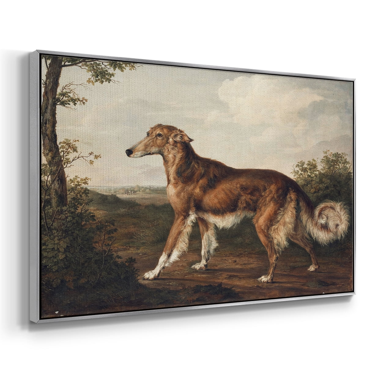 Vintage Animal Print-VII By Wexford Home Framed in Silver Wood Gallery Wrapped Canvas 17 in. x 25 in.