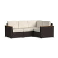 thumbnail image 3 of Homestyles Palm Springs Wicker / Rattan Outdoor 4 Seat Sectional in Brown, 3 of 6