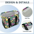 thumbnail image 4 of Apple Blueberry Strawberry Rose Reusable Grocery Bags with Handle Side Pocket Waterproof Shopping Portable Tote, 4 of 8