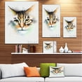 thumbnail image 3 of Croquis Aquarelle de Chat au Style Fort - Grande Œuvre d'Art sur Toile d'Animaux, 3 of 4