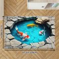thumbnail image 2 of Koi Fish In Stone Pond Soft Small Velvet Area Rugs Non Slip Indoor Floor Carpet for Living Room Bedroom Decor, 2 of 5