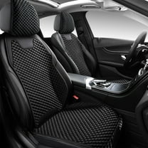 CxhicLuv Car Seat Cushion, Auto Adjustable Pad, Ventilated Backrest Headrest Gauze Sponge All-Season, Car Comfort Accessories Kit, Heat Dissipation & Full Support for Drivers, Travelers, Black