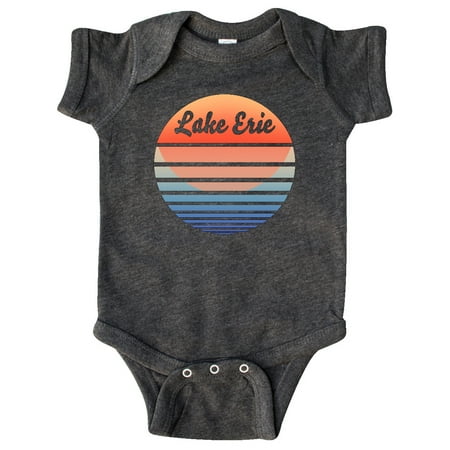 

Inktastic Lake Erie Retro Sunset Gift Baby Boy or Baby Girl Bodysuit