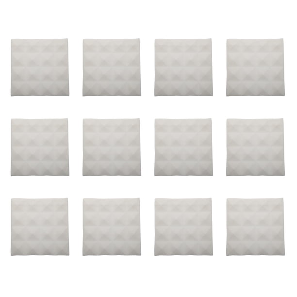 BRIGHTFUFU Paneles acústicos de 12pcs Pyramid Forma acústica de paneles de amortiguación de sonido para tratamiento acústico