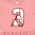 thumbnail image 4 of Inktastic Baseball Third Birthday Three Years Old Girls Toddler Dress, 4 of 5