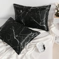thumbnail image 4 of Super Soft Satin Pillowcase Set of 2, Hair-friendly Satin Pillow Case with Envelope Closure, King Size, 20 x 36 inches, Black Marbling, 4 of 7