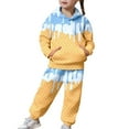 thumbnail image 3 of Gaexia Back To School Fashion Boys Tracksuit Set Hoodie Pullover Tops Pants Jogger Set Loose Fit Hoodie Sets 2 Pieces Boys Sweatsuit Set,za19-Blue,150, 3 of 8