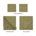 thumbnail image 4 of Superior 400-Thread Count Egyptian Cotton Deep Pocket Sheet Set Of 4 Pieces, Queen, Sage, 4 of 9