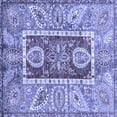 thumbnail image 1 of Ahgly Company Machine Washable Indoor Square Oriental Blue Traditional Area Rugs, 7' Square, 1 of 4