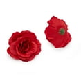 Artificial Red Rose Silk Flower Head for Crafts, Wedding Decor (3.5 In