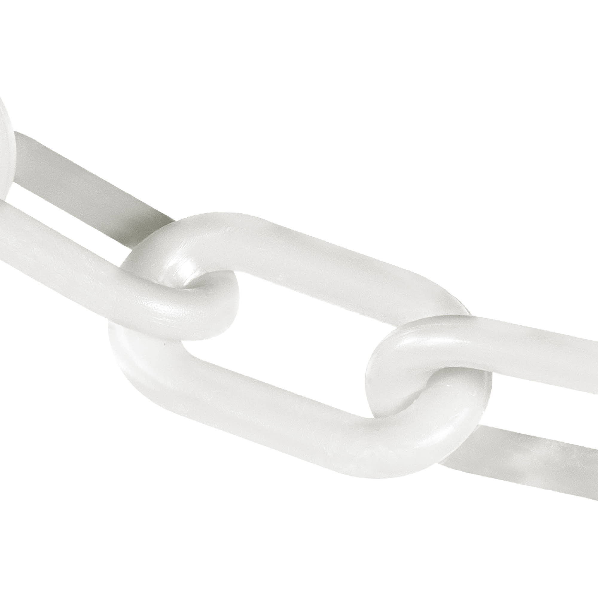 4 Inch x 25 Feet White Plastic Safety Chain